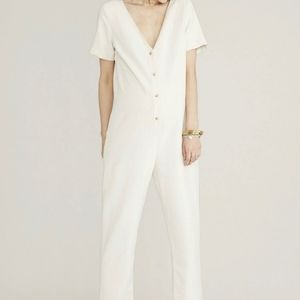 Hatch Ivory Noelle Linen Blend Jumpsuit 1 NWT